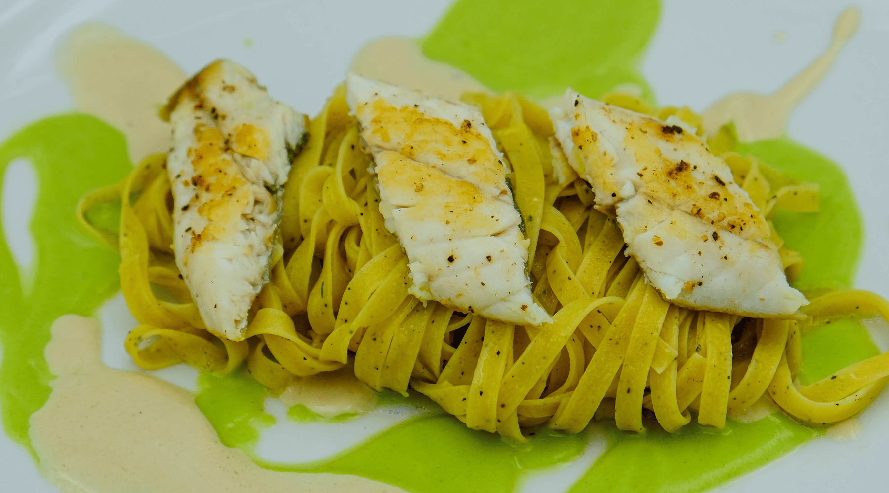 Truffle Tagliatelle, Sea Bass,Broccoli & Anchovies